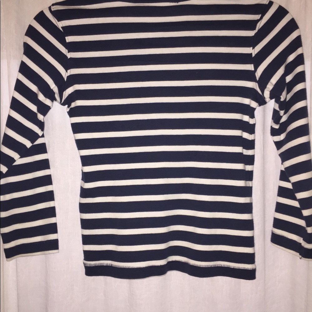 H&M navy & white top